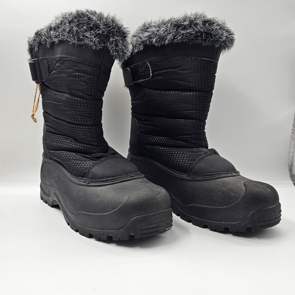 Northside Women's Size 9 Black Thermolite Snow Boots Faux Fur Waterproof Winter
